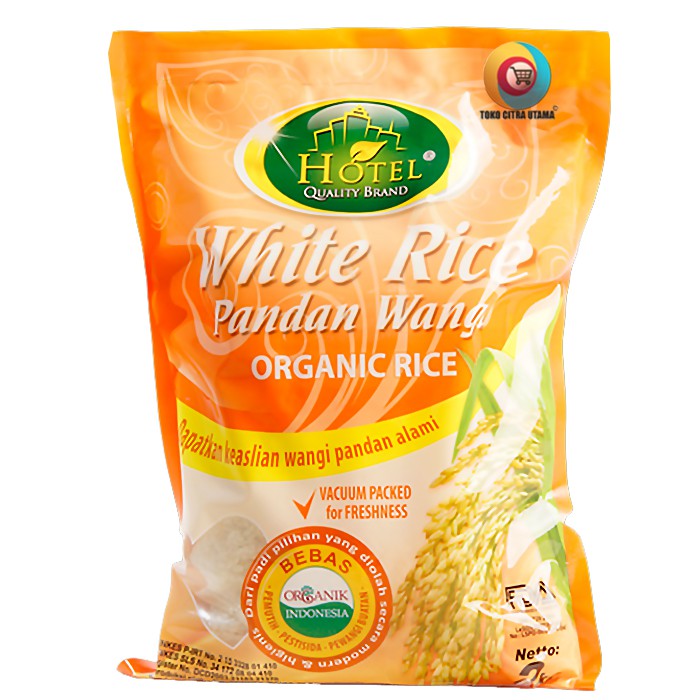 Hotel White Rice Pandan Wangi Organik Beras Putih 2kg